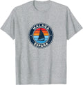 Malaga Spain Vintage Sailboat Retro 70S