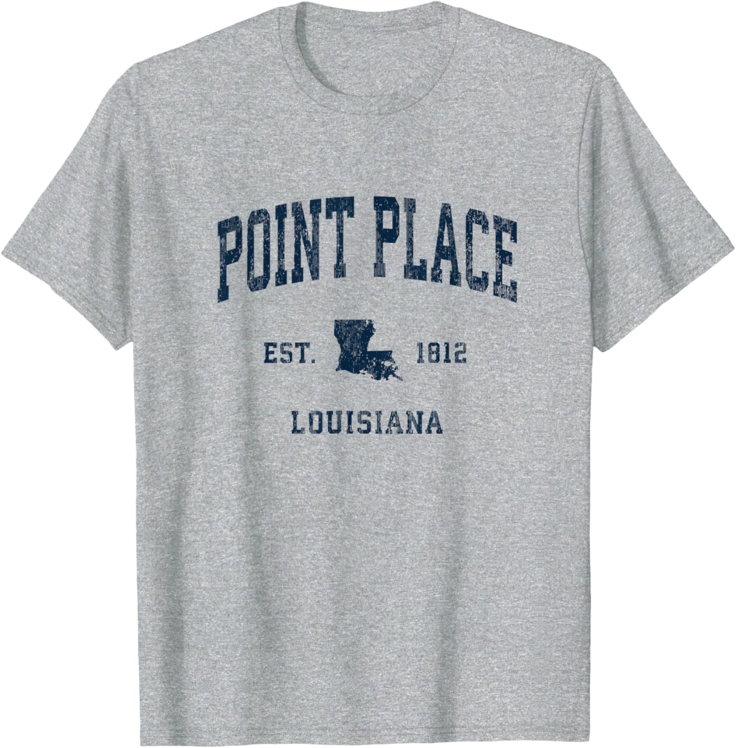 Point Place Louisiana LA Vintage Athletic Navy Sports Design