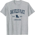 Oak Hills Place Louisiana LA Vintage Athletic Navy Sports De