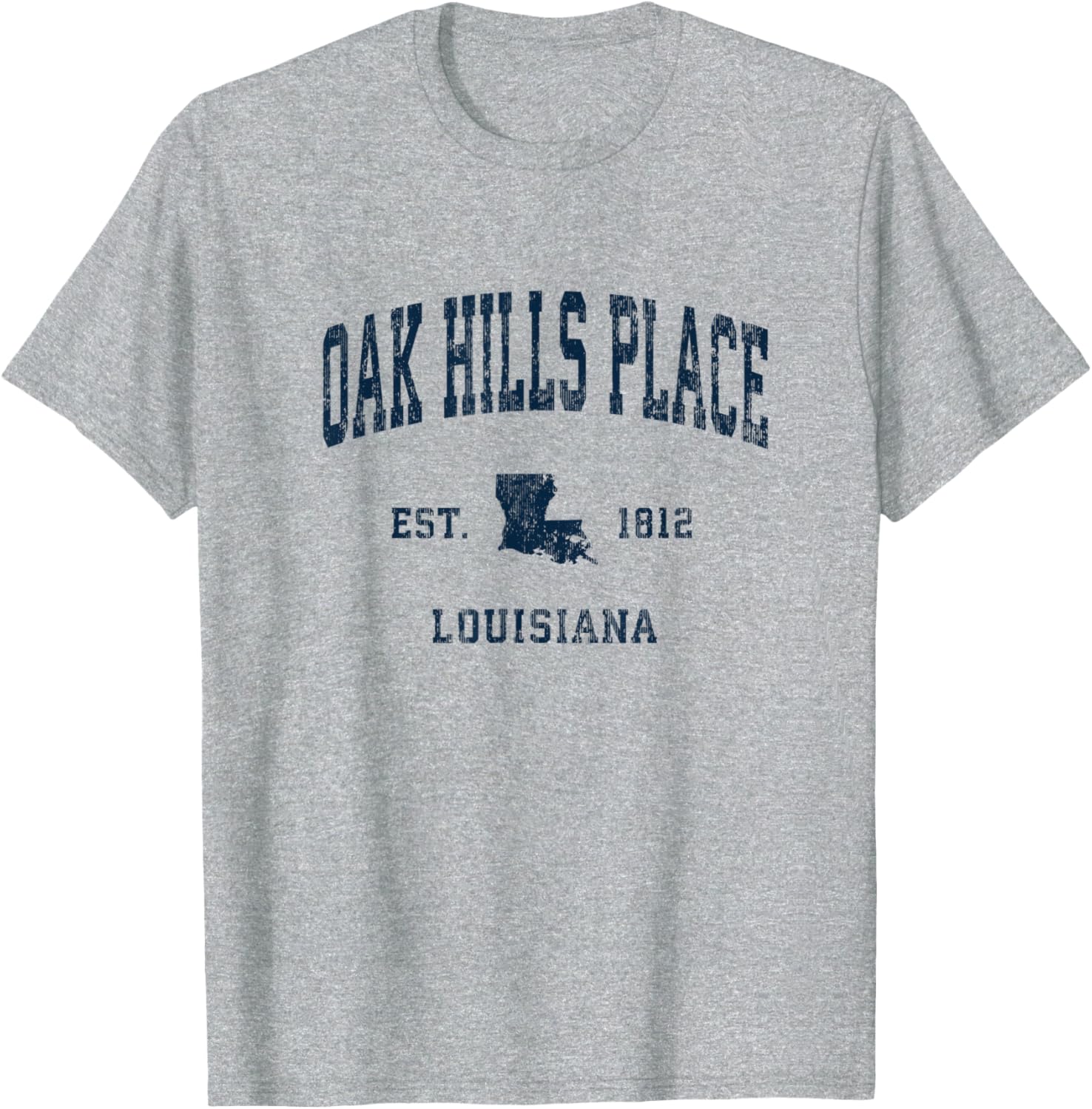 Oak Hills Place Louisiana LA Vintage Athletic Navy Sports De