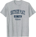 Southside Place Texas TX Vintage Sports Established Navy Des