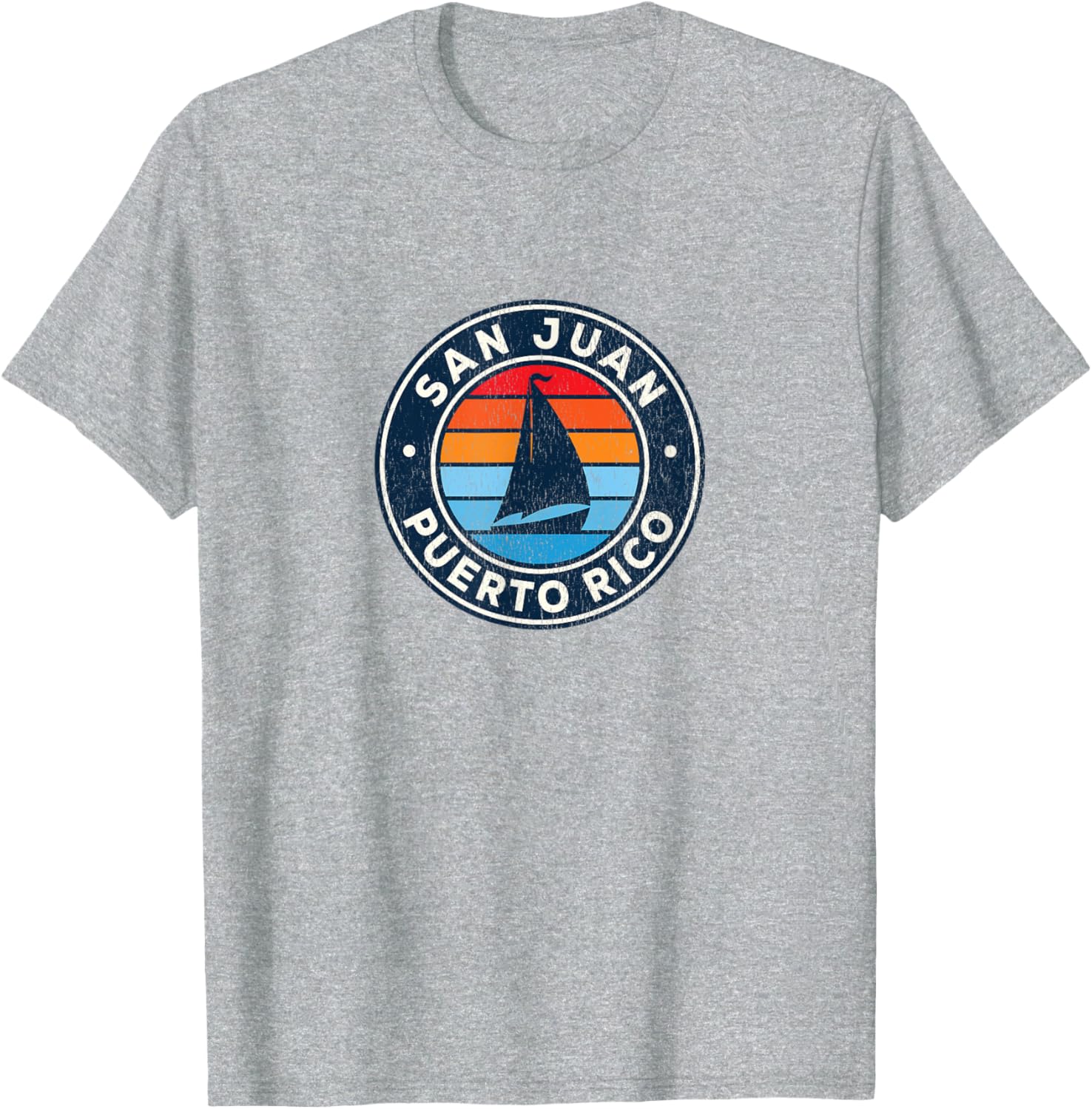San Juan Puerto Rico Vintage Sailboat Retro 70S