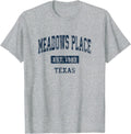Meadows Place Texas TX Vintage Sports Established Navy Desig