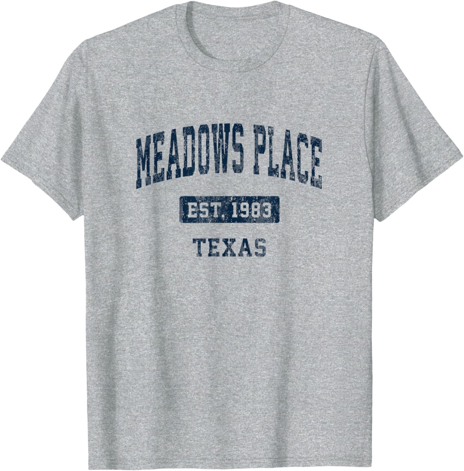 Meadows Place Texas TX Vintage Sports Established Navy Desig