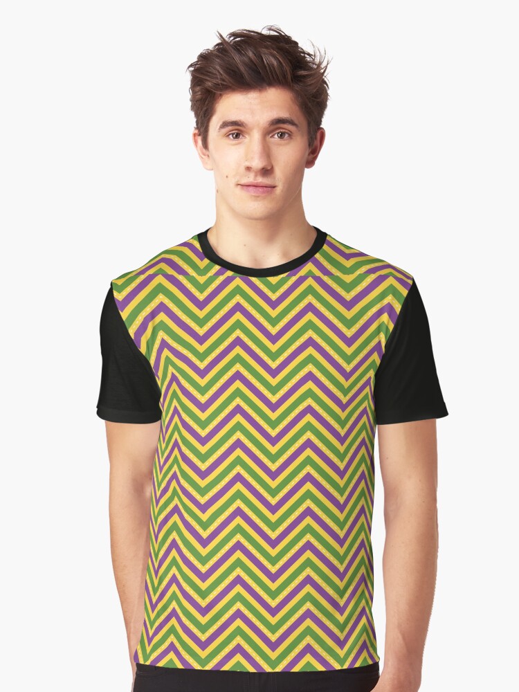 Mardi Gras Carnival Purple Green Fleur De Lis Graphic T Shirt T Shirt Minimal Style