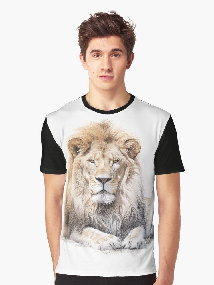African Lion at Rest Graphic T-Shirt | Graphic T-Shirt for Unisex