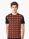 Karohat Red Black Pattern Graphic T-Shirt | Premium Unisex T-Shirt, Trending Graphic Tee