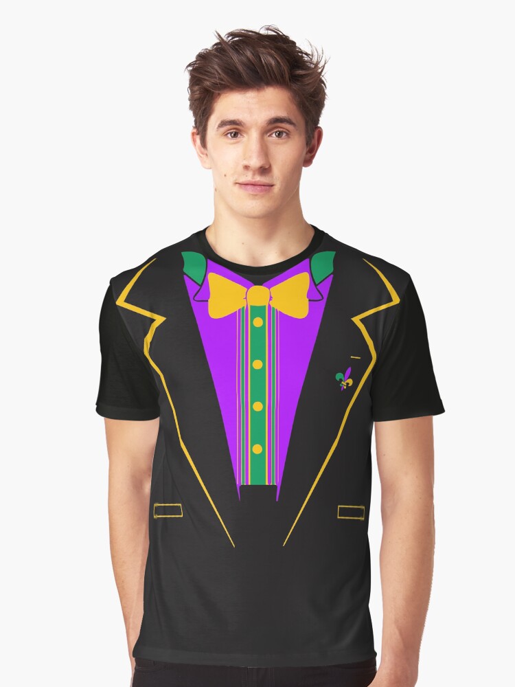Mardi Gras Tuxedo Costume Funny Carnival Parade Gift Graphic T Shirt T Shirt Premium Print