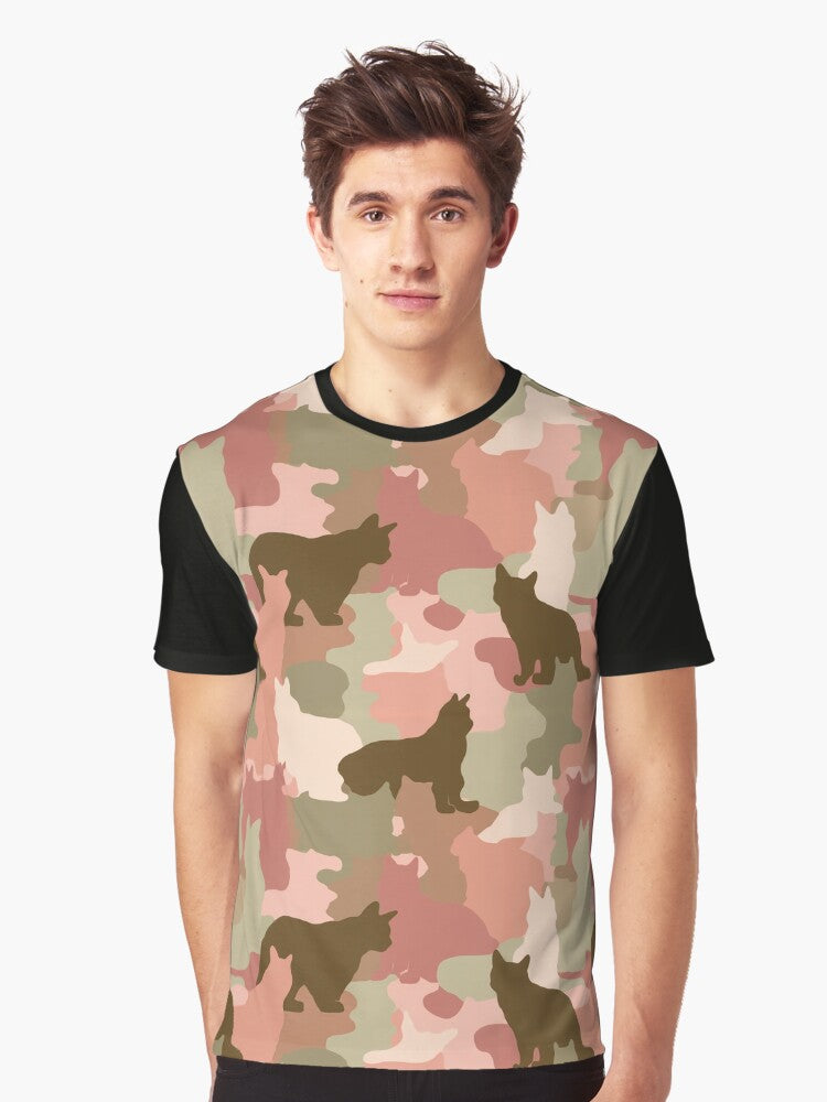 Elegant Wild Cat Camo Pattern - Dads Day Gifts Graphic T-Shirt
