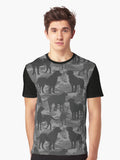 Minimalistic Hunting Dog Camo Texture - Birthday Gifts for Dad Graphic T-Shirt