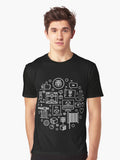 3d Printer round design - I Love 3d printing for Engineer cool circle-shaped design in thin line style Graphic T-Shirt | Graphic T-Shirt for Unisex