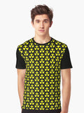 Nuclear Symbol tight little grid on black Graphic T-Shirt | Premium Unisex T-Shirt, Trending Graphic Tee