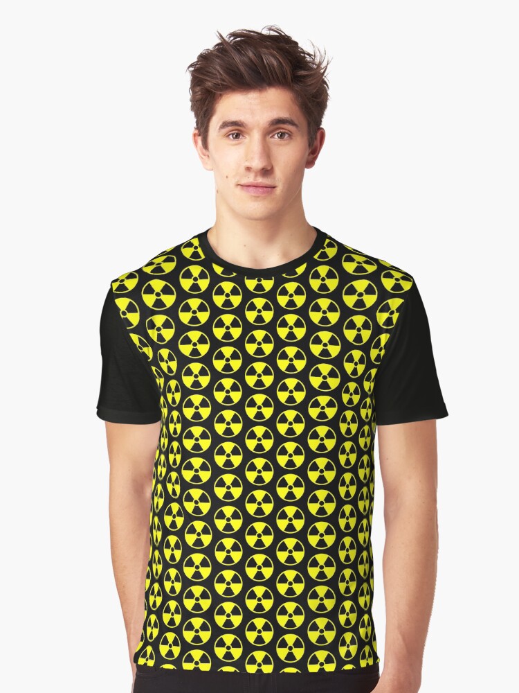 Nuclear Symbol tight little grid on black Graphic T-Shirt | Premium Unisex T-Shirt, Trending Graphic Tee