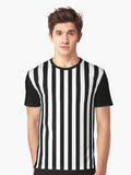 Black Striped Design Graphic T-Shirt | Graphic T-Shirt for Unisex