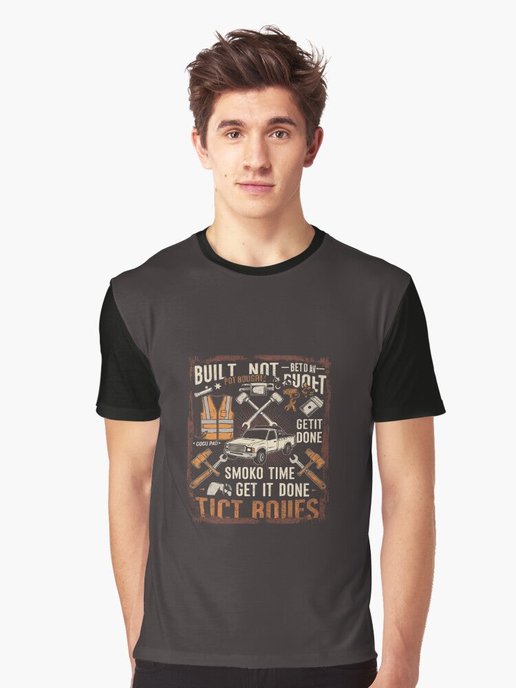 Tradies Get It Done – Aussie Blue-Collar Pride by pixhub redbubble store Graphic T-Shirt