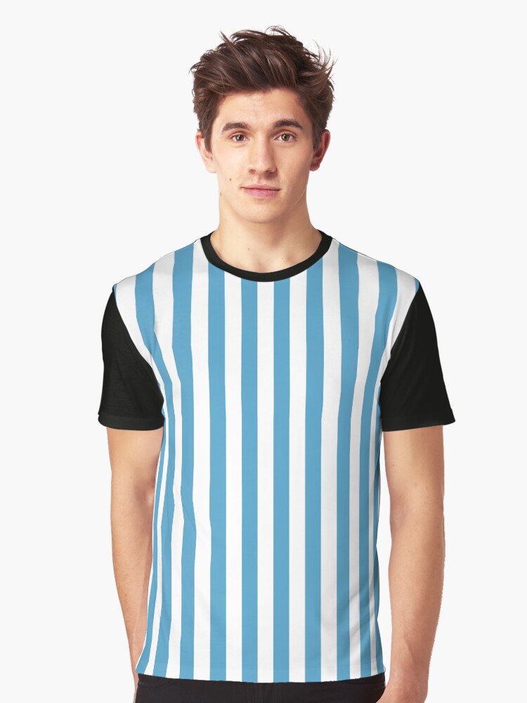 Blue Striped Design Graphic T-Shirt | Graphic T-Shirt for Unisex