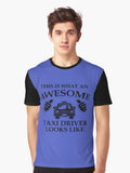 This Is What An Awesome Taxi Driver Looks Like Funny Taxi Driver Cab Driver Uber Driver Design Graphic T-Shirt | Graphic T-Shirt for Unisex