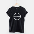 Mens Minimalist T-Shirt: Square Circle Graphic Tee