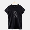 Geometric Penguin T-Shirt: Minimalist Ring Spun Cotton Print