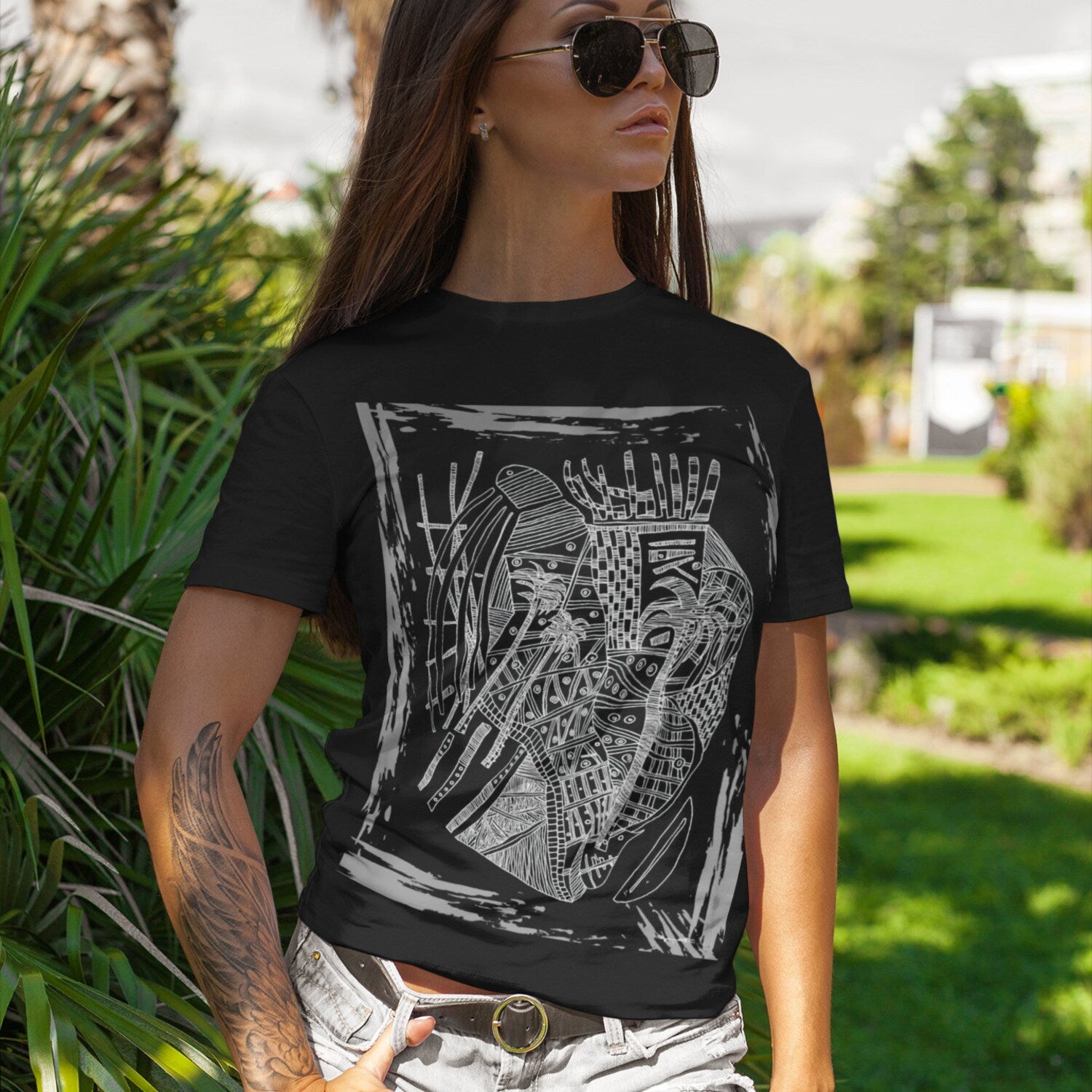 Abstract Art T-Shirt: Islandlife Printed Design