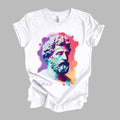 Marcus Aurelius Watercolor Minimalist T-Shirt, Philosophy History Gift Unisex Tshirt Shirt