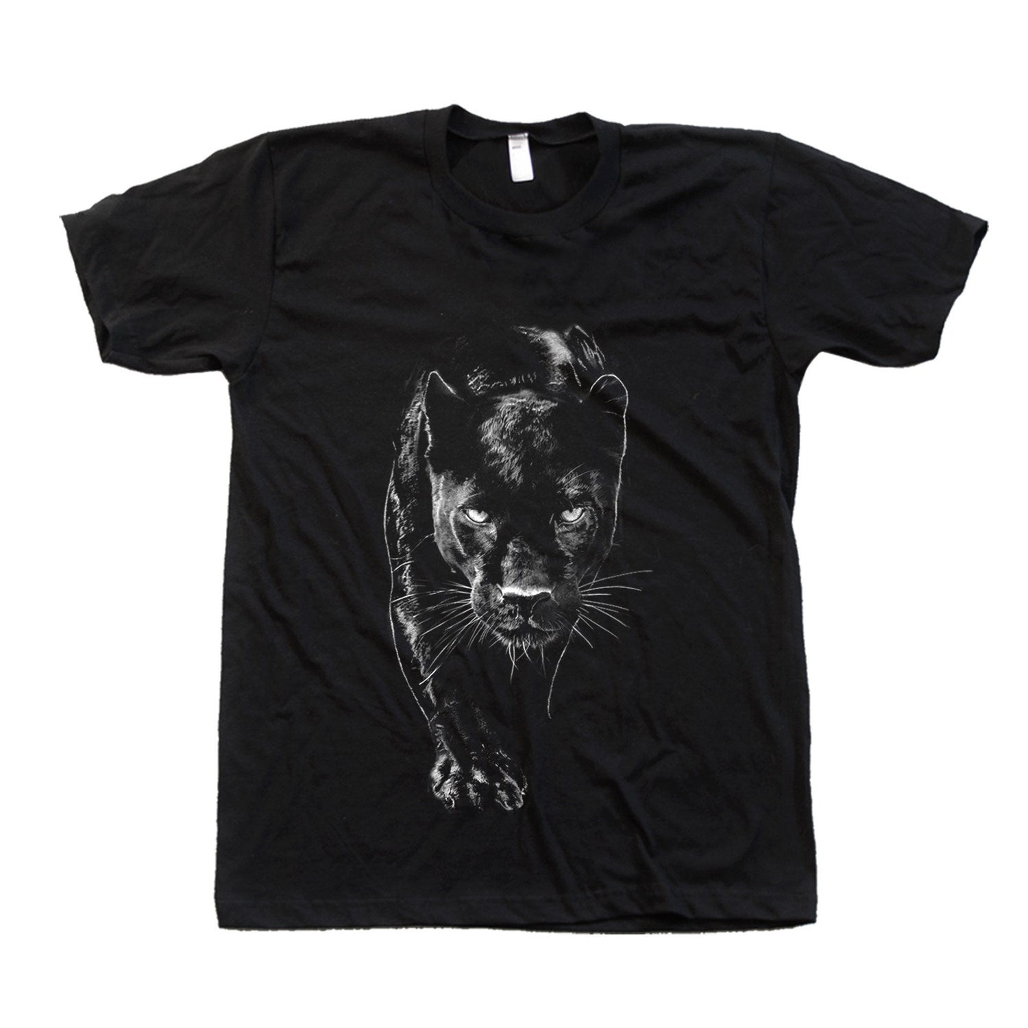 Panther T-Shirt: Mens Unisex Cotton Crew Neck Tee