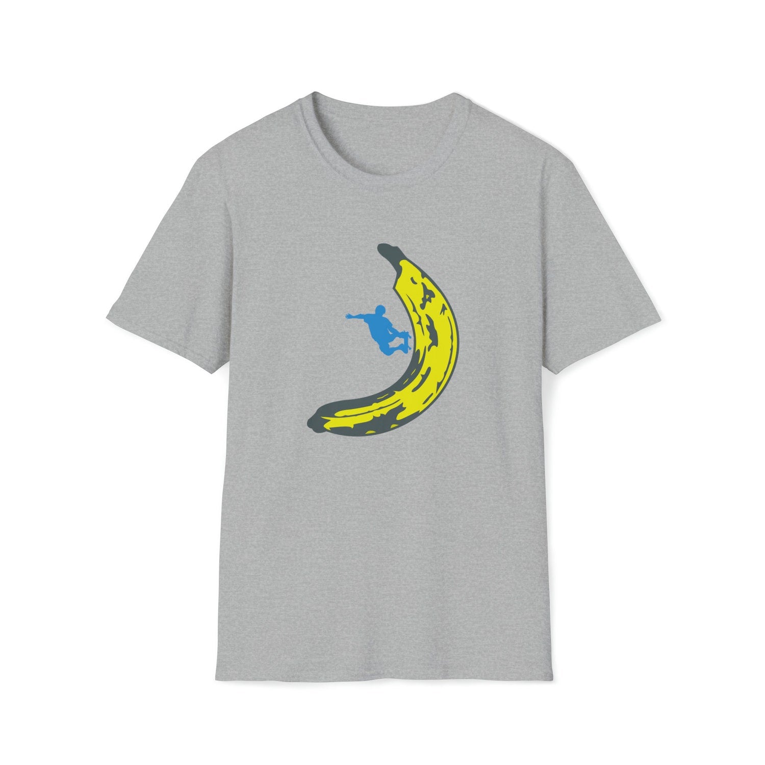 Banana Skateboard Skateboarding Abstract Minimalist Modern Unisex Soft Style Tee T-Shirt, Embrace Your Vibe