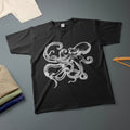 Octopus Ink Drawing Kraken T-Shirt Various Sizes Colours Tee