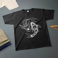 Koi Fish Yin Yang T-Shirt Ink Drawing Various Sizes & Colours Tee