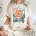 Autumn Flower Shirt, Flower T Shirt, Retro Floral Vintage Plant Lover Gift for Grandma