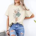 Minimalist T-shirts, Gifts for Women, Flowers Crewneck Tee, Aesthetic Tees, Floral Shirts for Women, Wild Flowers Graphic Tees