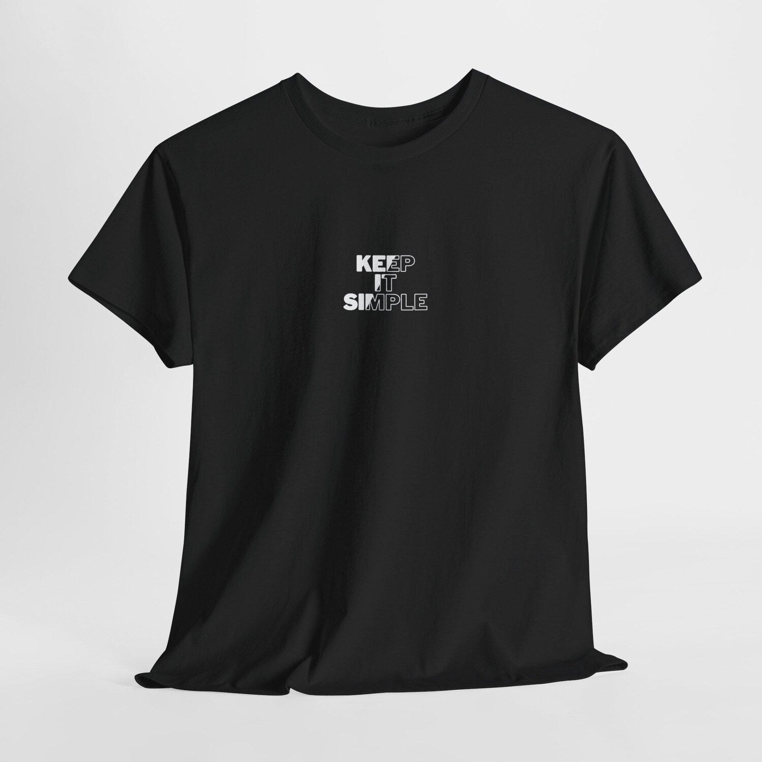 KEEP IT SIMPLE Unisex Heavy Cotton Tee, High quality T-shirt, Minimalist T-shirt, Black T-shirt, Antique Cherry Red T-shirt