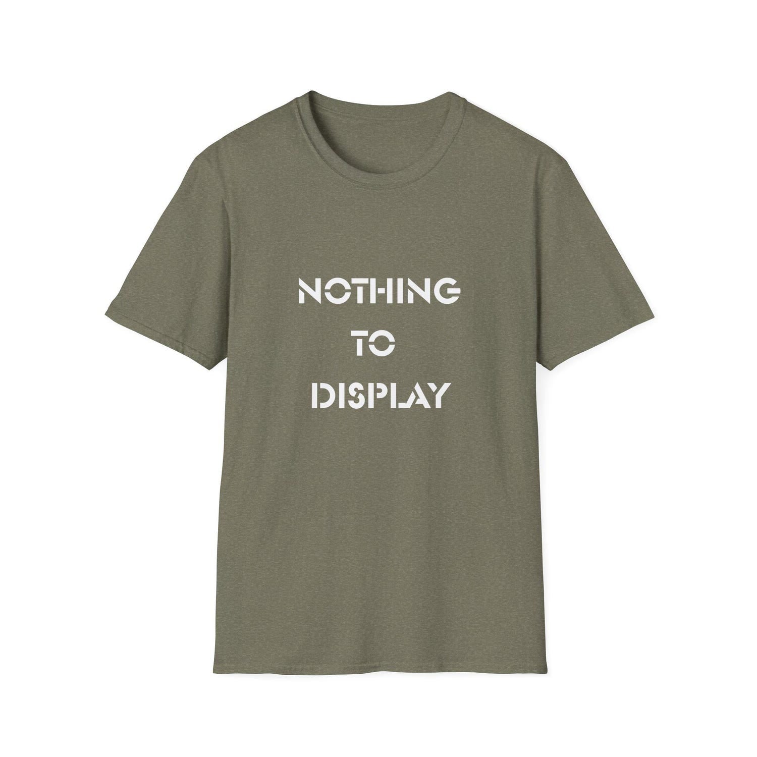 Nothing To Display Minimalist T-Shirt, Graphic Tee, Unisex Top, Simple Design Casual Tee, Gift for Him/Her