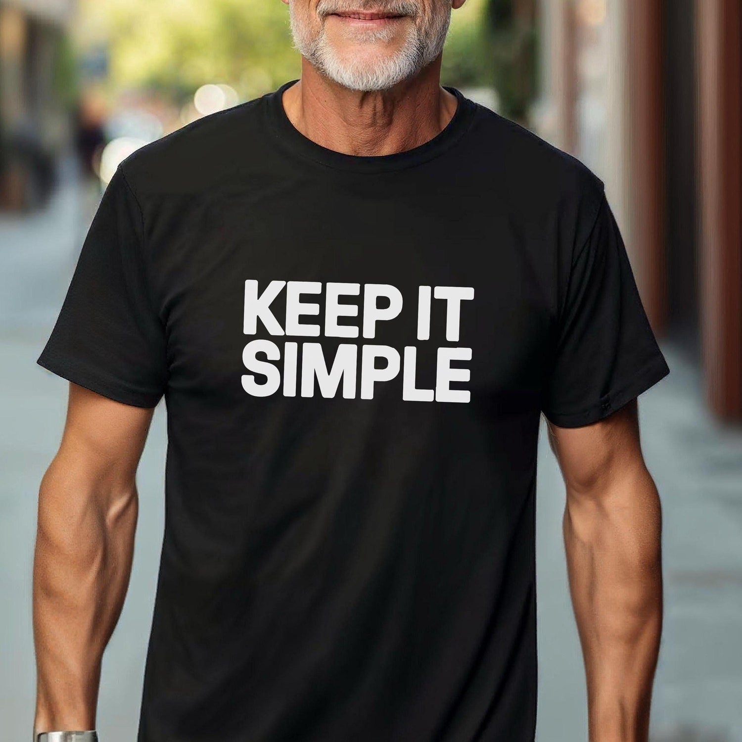KEEP IT SIMPLE T-Shirt - Minimalistic Unisex Tee with Clean Stylish Graphic - Modern Basic Tee for Everyday Wear