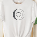 Hollow Reflections Tee, Minimalistic Line Art, Minimalist T-Shirt, Unisex Graphic Tee, Soft Cotton Casual Wear