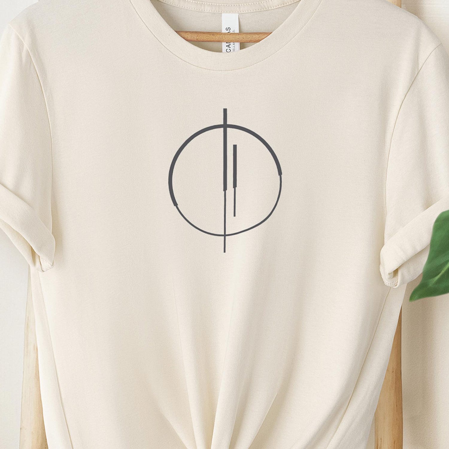 Harmonized Alignment Tee | Minimalistic Line Art | Minimalist T-Shirt - Unisex Graphic Tee, Soft Cotton Casual Wear