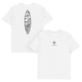 Minimalist Beach & Street Wear Surf T-Shirt, Organic Cotton Ocean Beings Logo Tee, Eco-Friendly Back Print