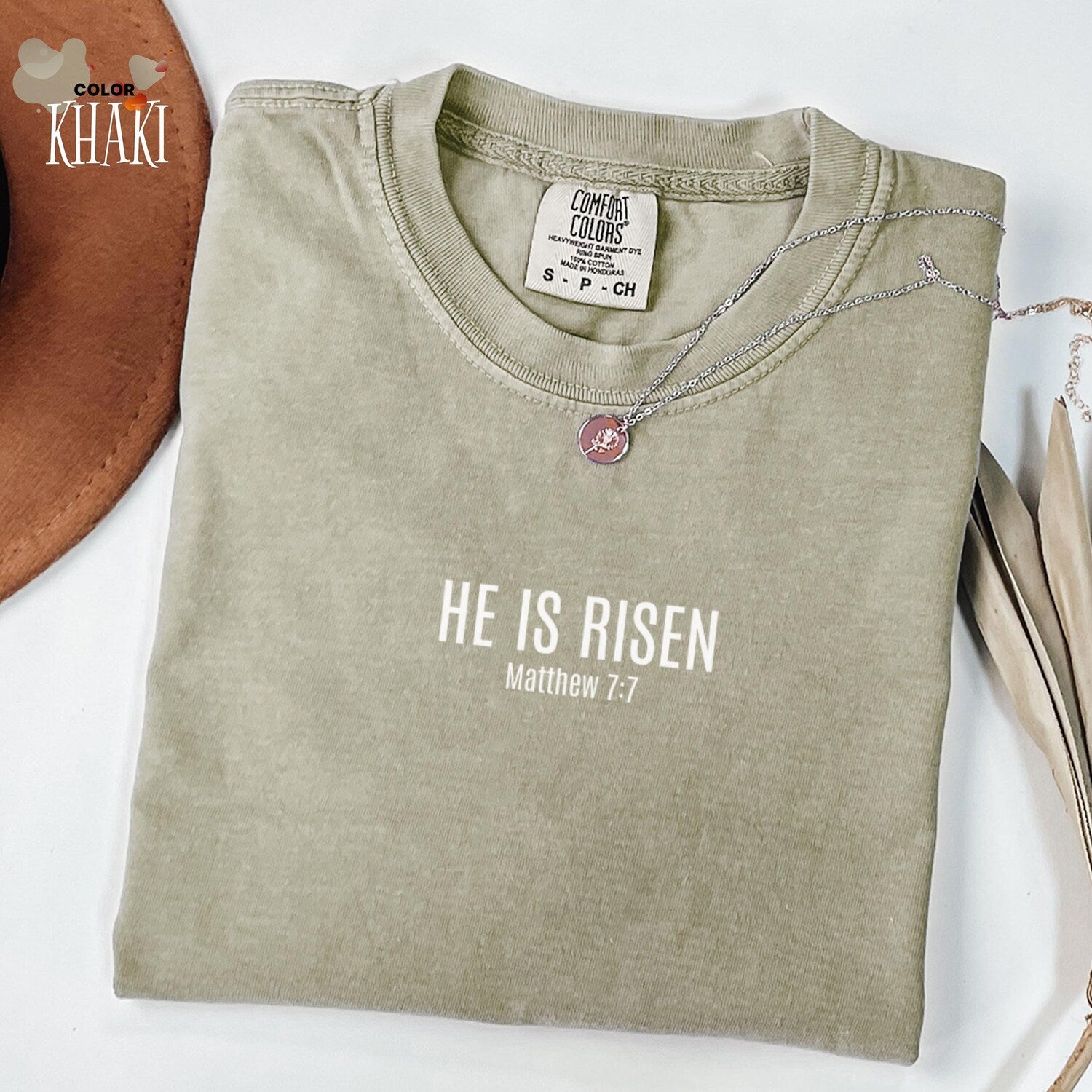 He is Risen Shirt, Bible Verse Minimalist Women's Mother's Day Christian Gift for Her Jesus Shirt