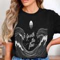 Go With The Flow Graphic Tee, Ocean Waves Shirt, Motivational Beach Lover Gift, Minimalist Design Unique Shirt Artwork