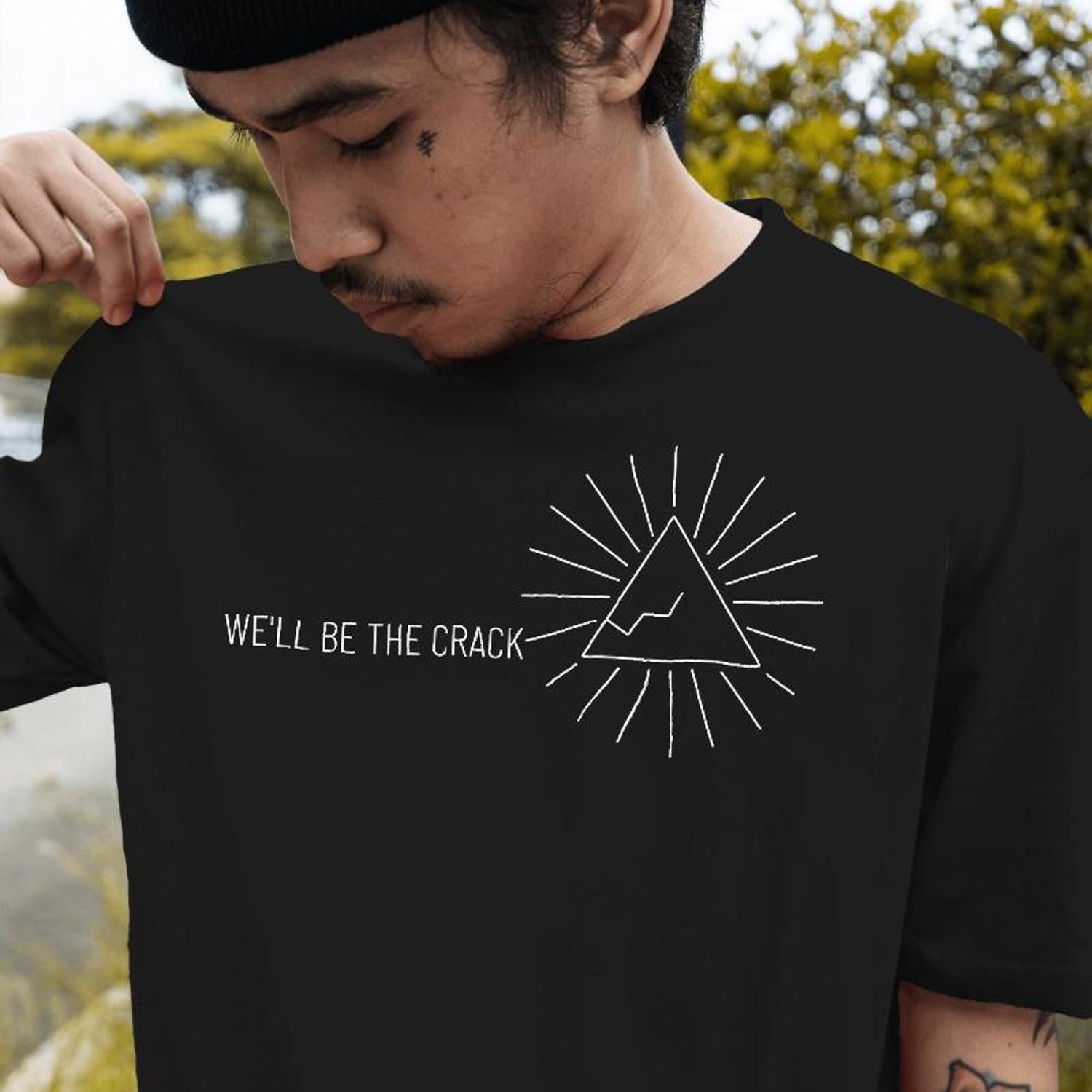 We'll be the Crack – Minimalist Unisex T-Shirt, LOOPHOLE SOCIETY Minimalist T-shirt