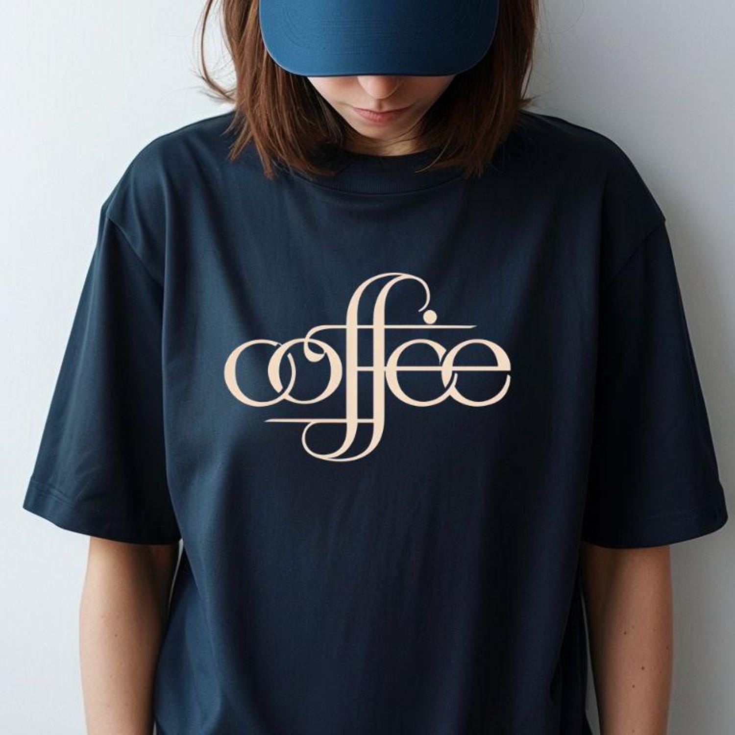 COFFEE. Simple Minimalist T-Shirt for Coffee Lovers | Everyday Caffeine Tee | Barista Gift & Coffee Shop Wear