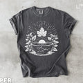 Maple Leaf T-Shirt, Sunrise Over Water Minimalist Graphic Tee