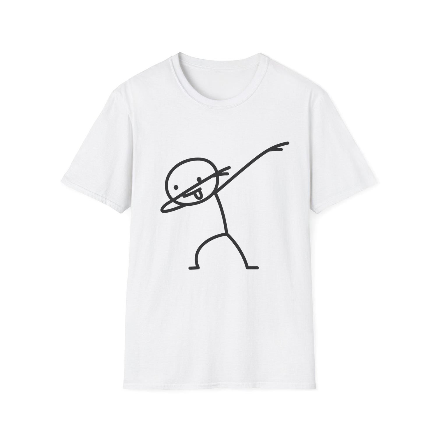 Funny Stick Figure Dab T-Shirt: Minimalist Meme Graphic Tee
