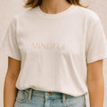 MINDFUL Minimalist T-Shirt | Elegant Subtle Luxury Tee | Mindfulness Shirt | Calm Aesthetic Clothing | Simple Inspirational Top