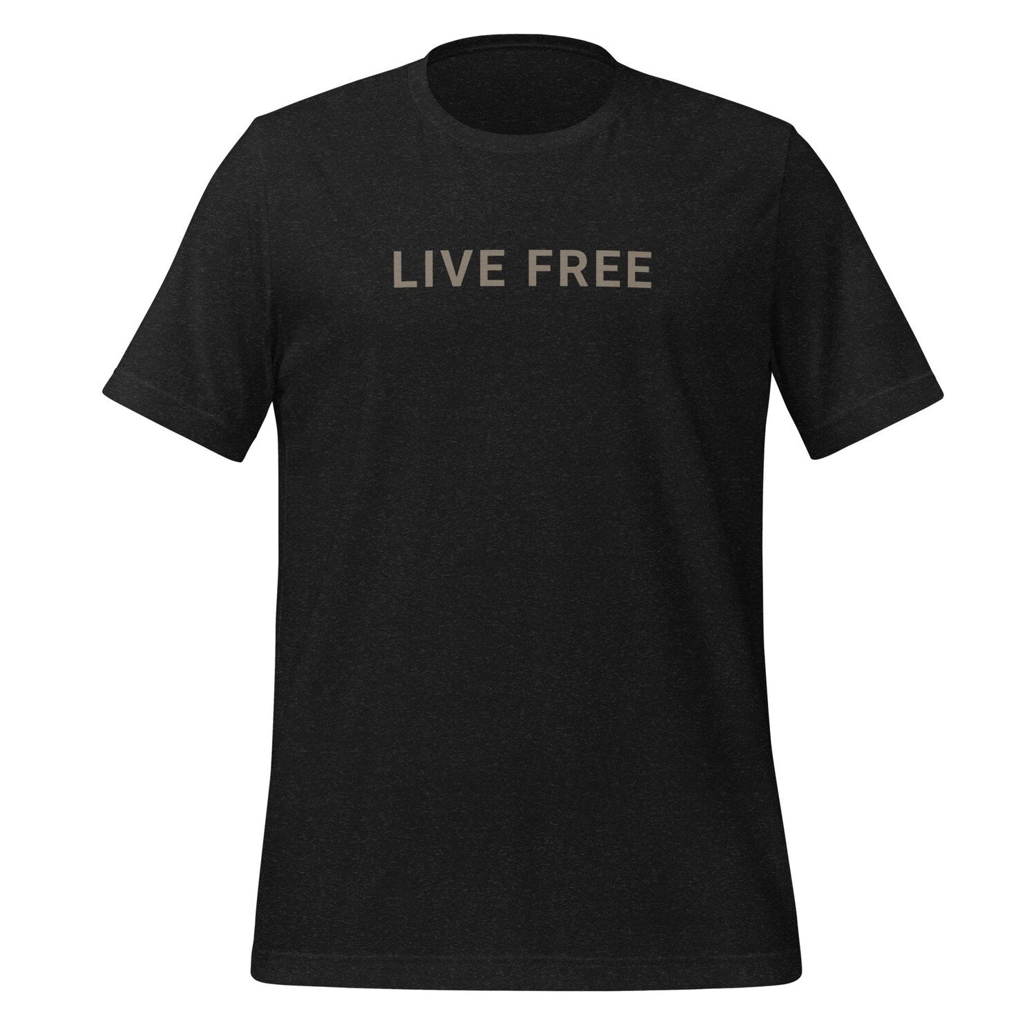LIVE FREE T-Shirt, Freedom Graphic Tee, Minimalist Patriotic Motivational Positive Message Top for Everyday Wear