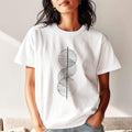 Minimalist Unisex T-Shirt, Geometric Line Art Circles Tee, Modern Creative Shirt
