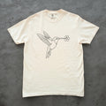 Minimalist Hummingbird Shirt, Line Art Bird Tee, Nature Lover Gift, Simple Floral Graphic Shirt, Modern Boho Hummingbird Top