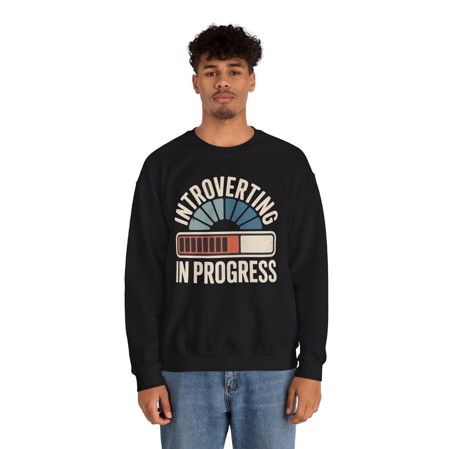 Introverting In Progress Sweatshirt, Sarcastive Gifts, Humorous Funny Introvert Meme