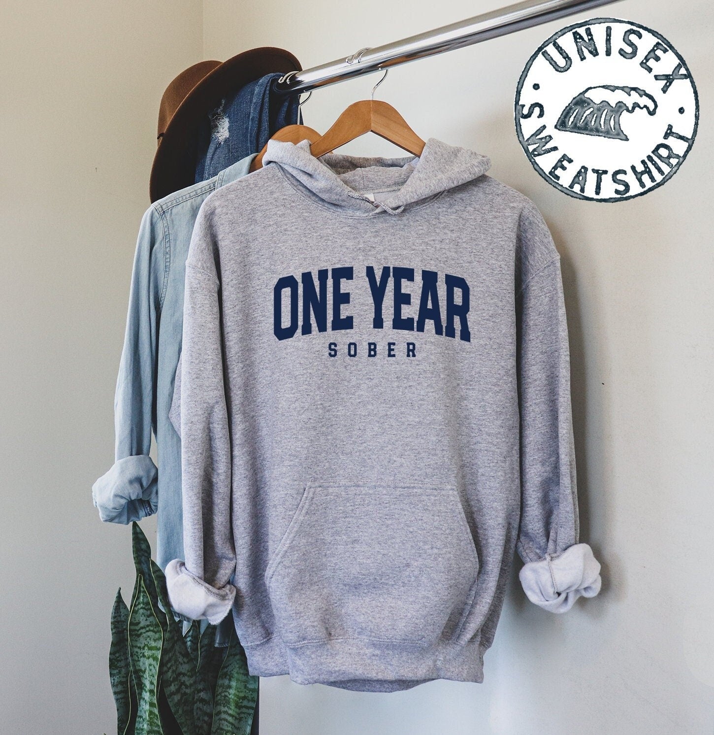 1 Year Sober Sobriety Recovery Gifts Hoodie Funny Jumper Hooded Sweatshirt Him Her Unisex Sweater Shirt Hoodie – Cozy Vibes · Trending Graphic Apparel