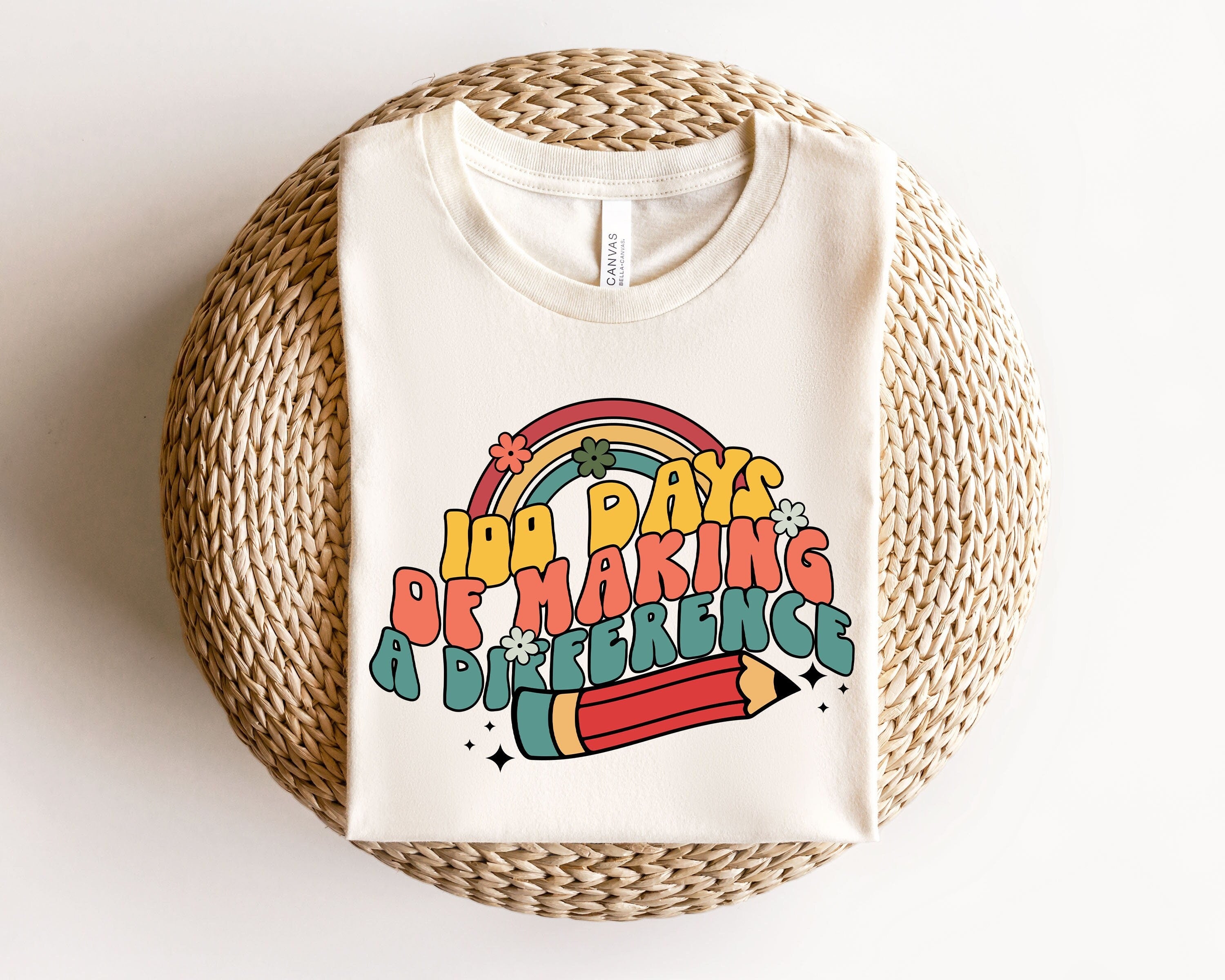 100 Days Of Making A Difference Shirt 100 Day Shirt 100th Day Of School Celebration Student ShirtBack to School Shirt Gift For Teacher Graphic Tee – Fan Favorite · High-Quality Print